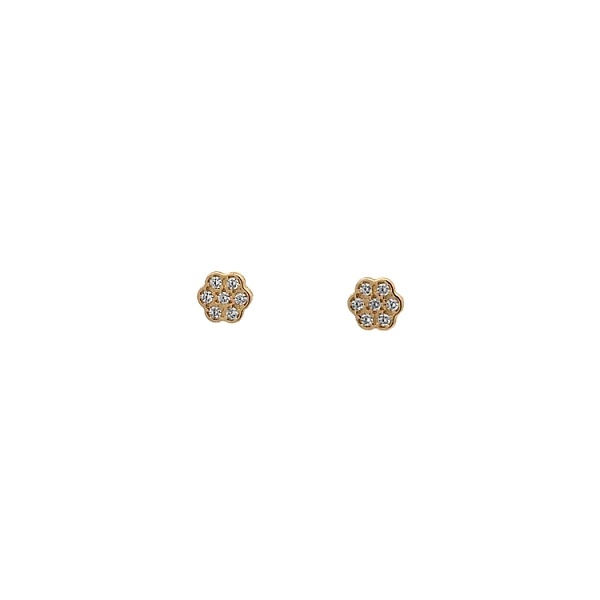 Gold-Ohrringe mit Zirkonen