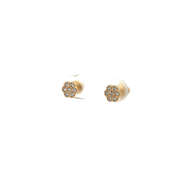 Gold-Ohrringe mit Zirkonen