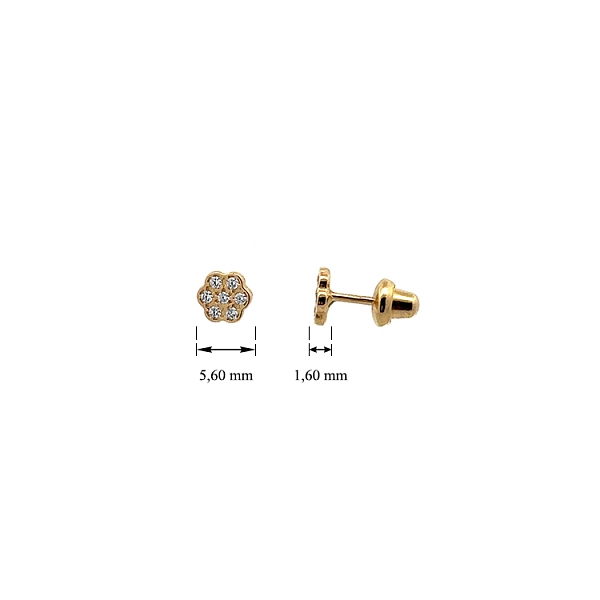 Gold-Ohrringe mit Zirkonen