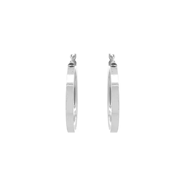 Runde Weißgold-Ohrringe