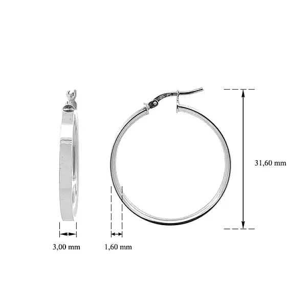 Runde Weißgold-Ohrringe