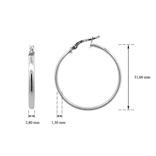 Runde Weißgold-Ohrringe