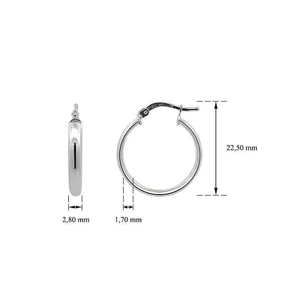 Runde Weißgold-Ohrringe