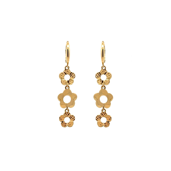 Gold-Ohrringe Blumen