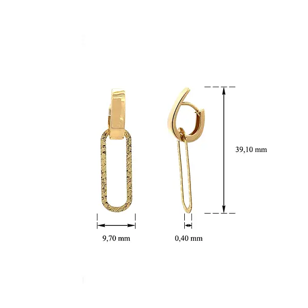 Goldfarbene Ohrringe mit Anhänger