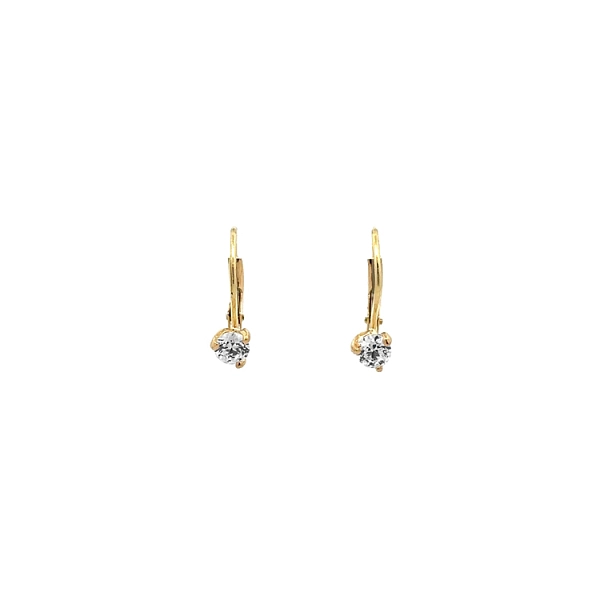 Solitär-Ohrringe aus Gold mit Zirkonen