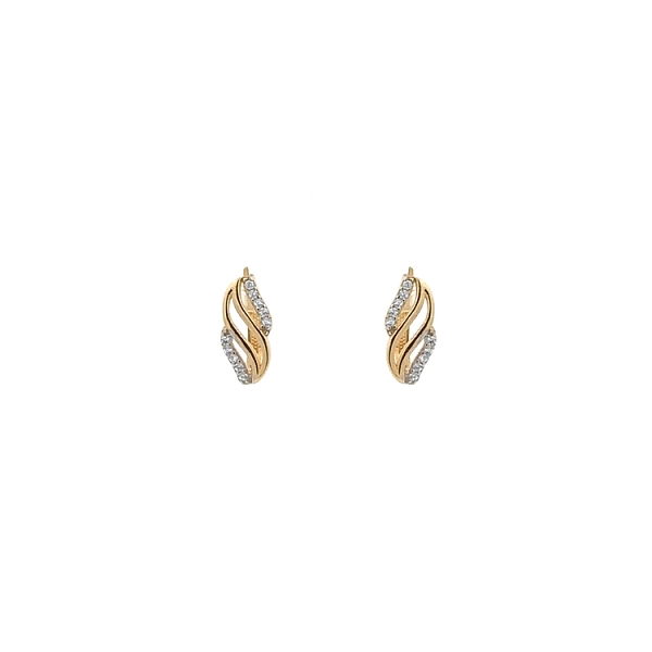 Gold-Ohrringe mit Zirkonen