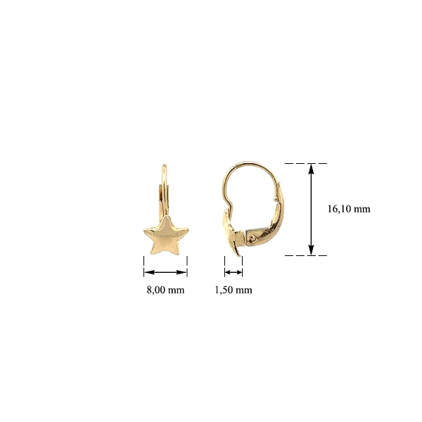 Gold-Ohrringe Sterne