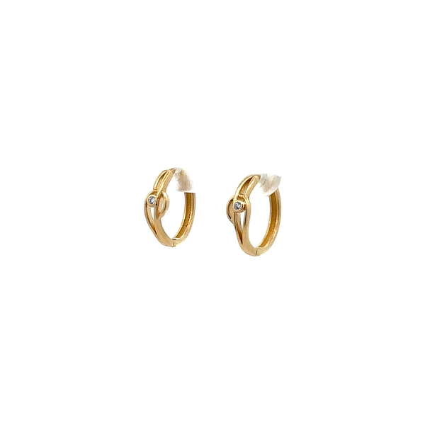 Goldene runde Ohrringe mit Zirkonen
