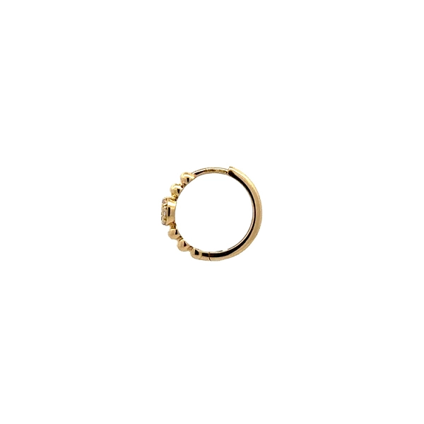 Goldene runde Ohrringe mit Zirkonen