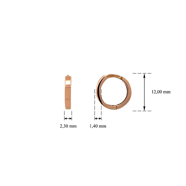 Goldene runde Ohrringe aus Roségold