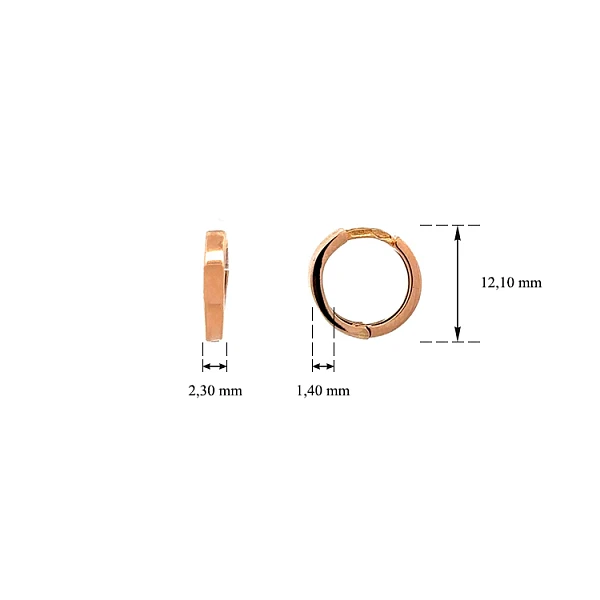 Goldene runde Ohrringe aus Roségold