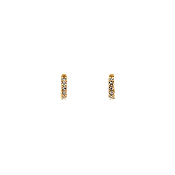 Goldene runde Ohrringe mit Zirkonen