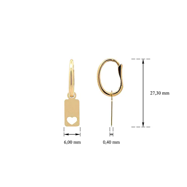 Goldfarbene Ohrringe mit Anhänger