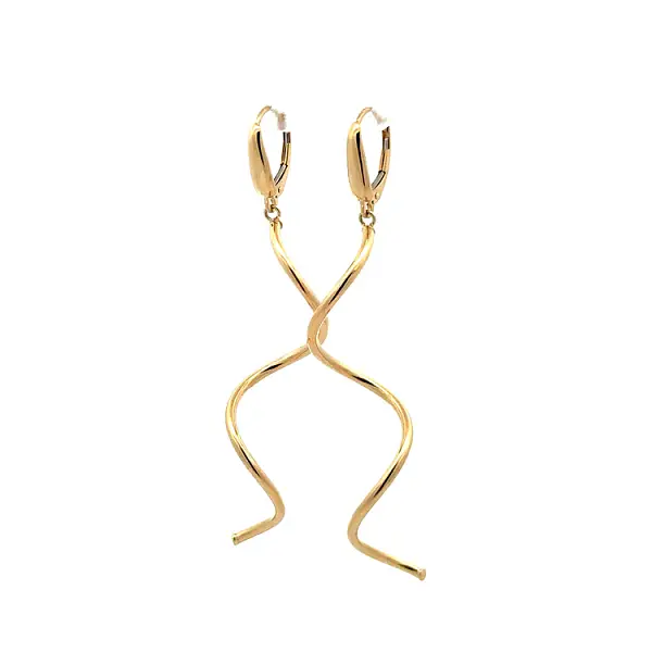 Goldfarbene Ohrringe mit Anhänger