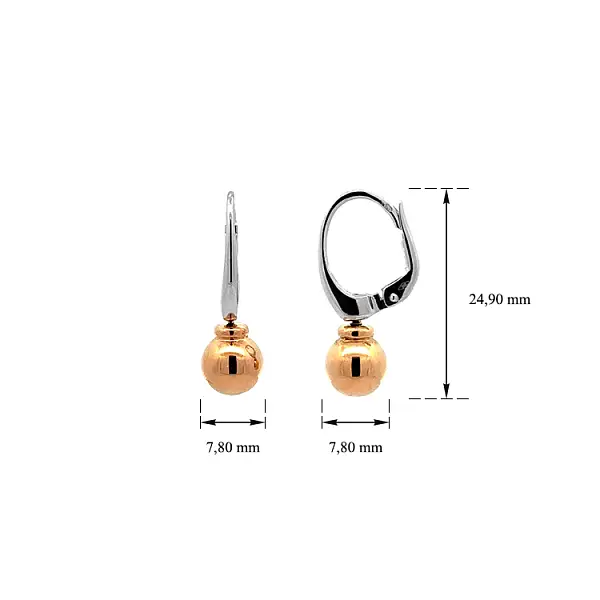 Goldfarbene Ohrringe mit Anhänger