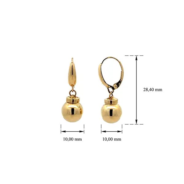 Goldfarbene Ohrringe mit Anhänger