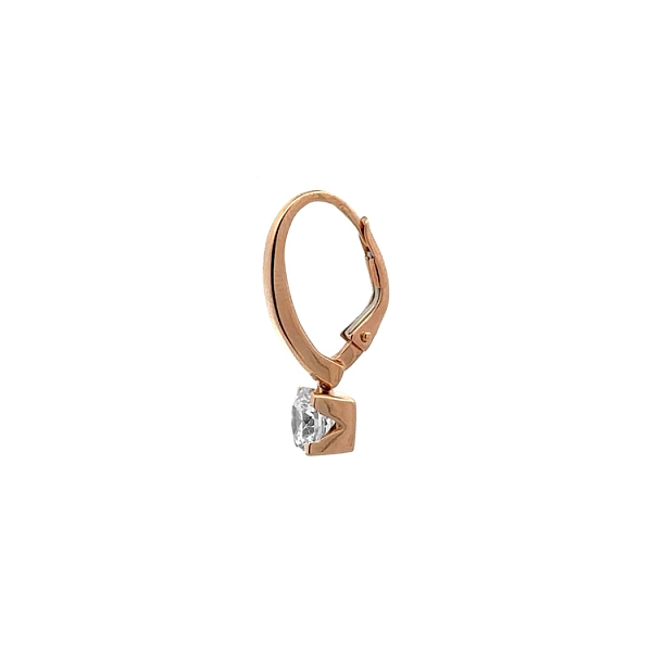 Ohrringe mit Zirkonen aus Rotgold