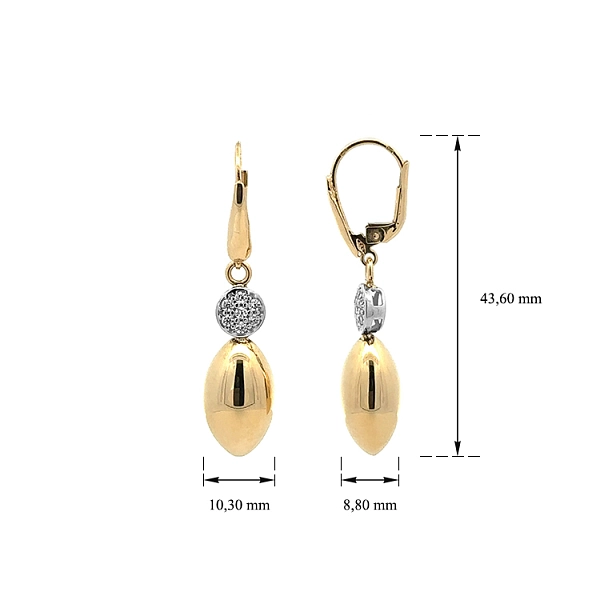 Goldohrringe mit Zirkonen