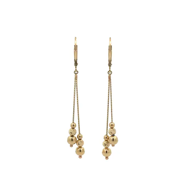 Goldfarbene Ohrringe mit Anhänger