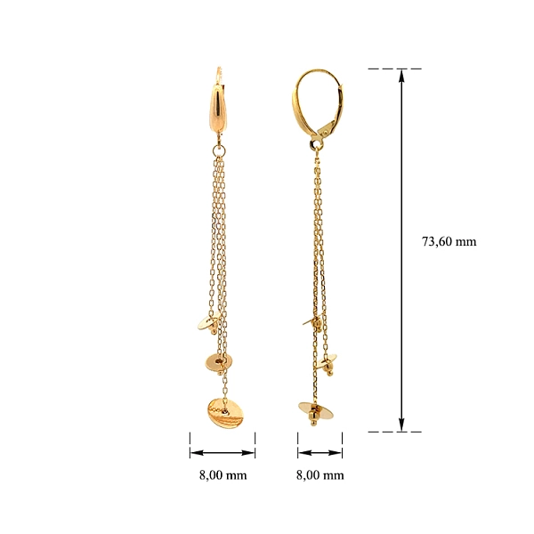 Goldfarbene Ohrringe mit Anhänger