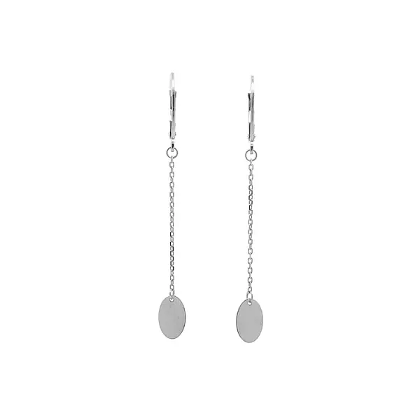 Weißgold-Ohrringe mit Baumeln