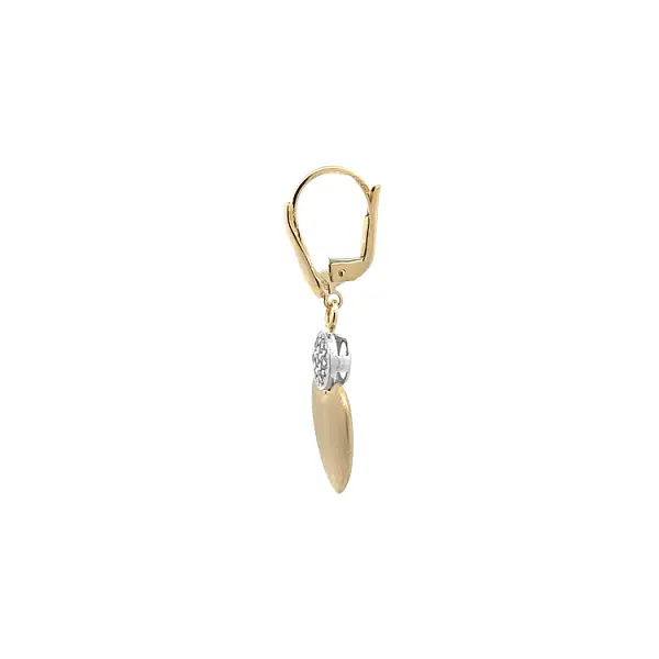 Goldohrringe mit Zirkonen Herz