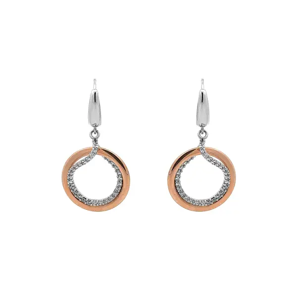 Goldohrringe mit Zirkonen