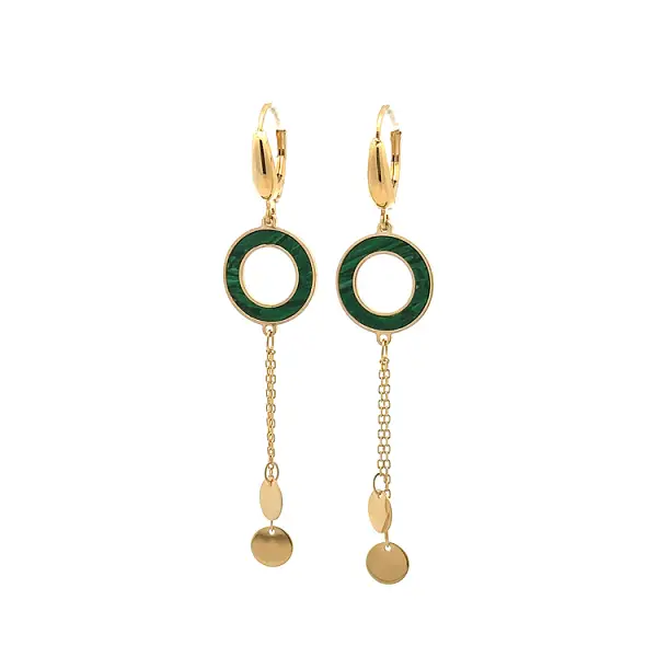 Goldfarbene Ohrringe mit Anhänger