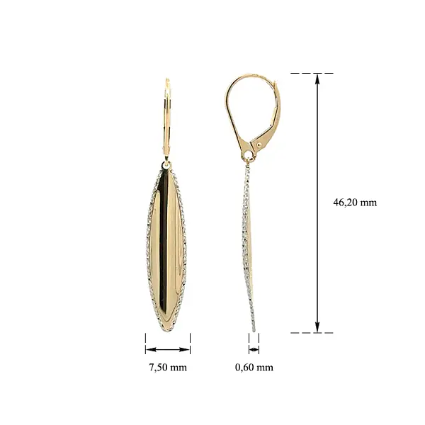 Goldfarbene Ohrringe mit Anhänger