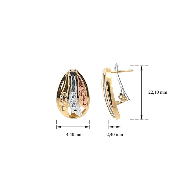 Gold-Ohrringe aus Kombinationsgold