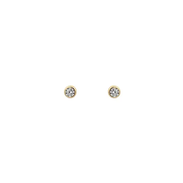 Gold-Ohrringe mit Zirkonen