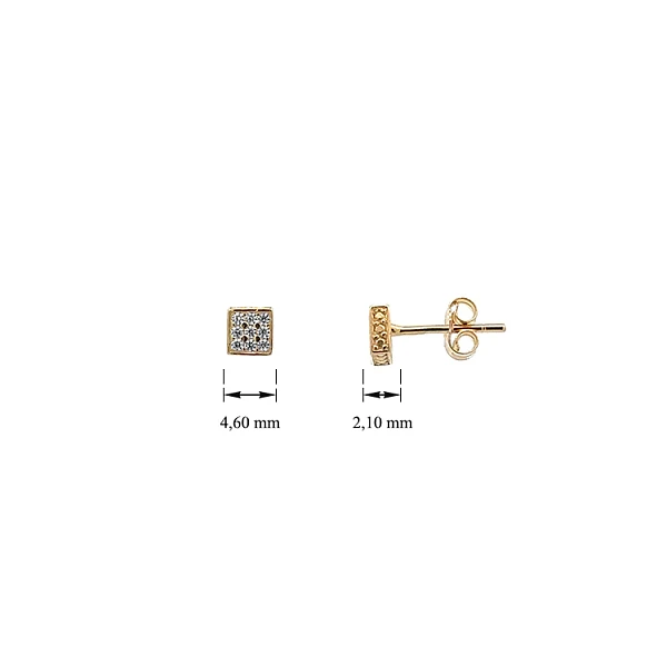 Gold-Ohrringe mit Zirkonen