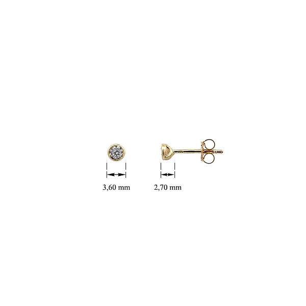 Gold-Ohrringe mit Zirkonen