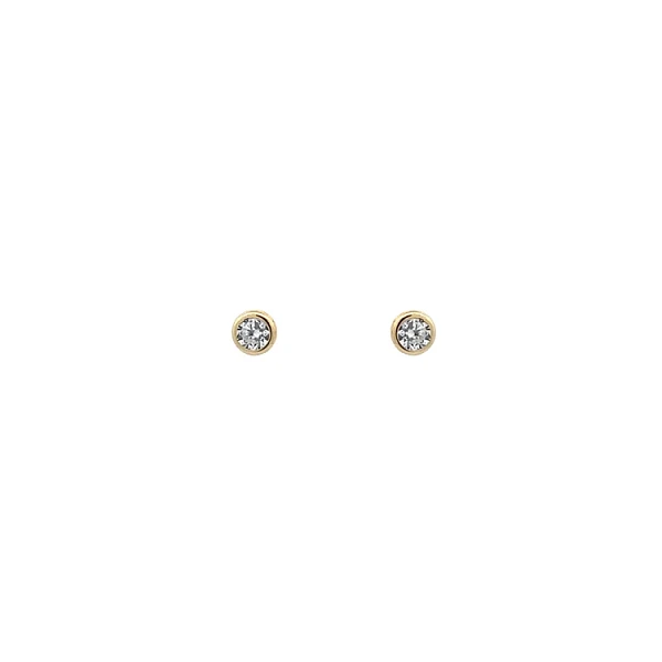 Gold-Ohrringe mit Zirkonen