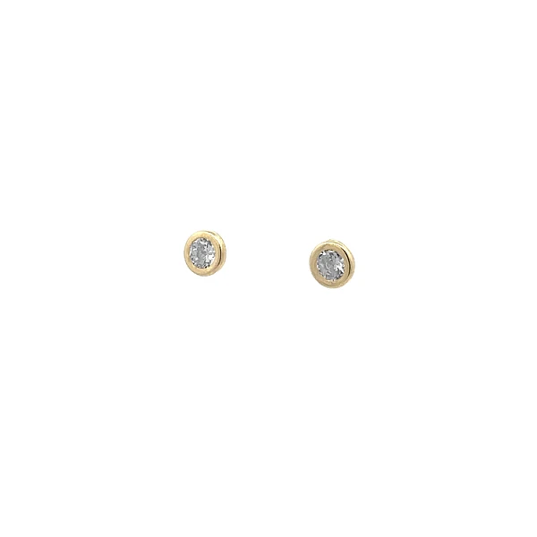 Gold-Ohrringe mit Zirkonen