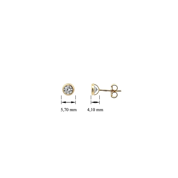 Gold-Ohrringe mit Zirkonen