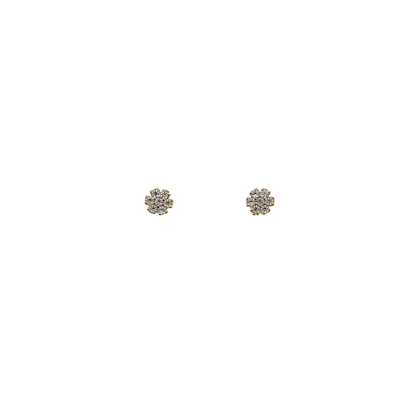 Gold-Ohrringe mit Zirkonen