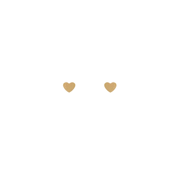 Gold-Ohrringe Herz mit Pfirsich