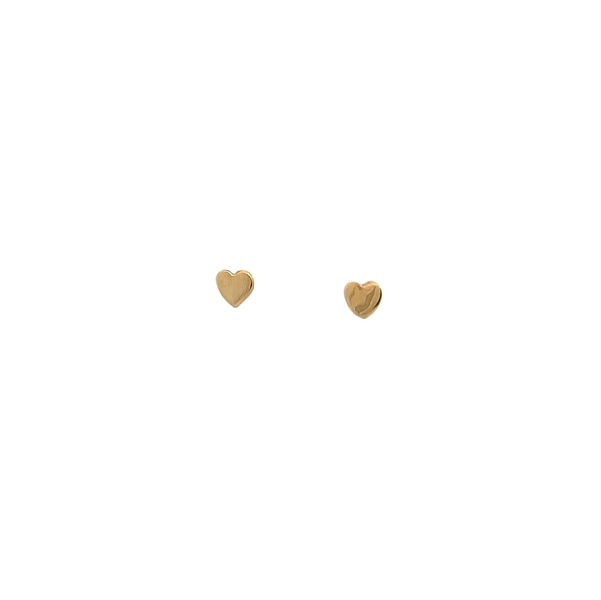 Gold-Ohrringe Herz mit Pfirsich