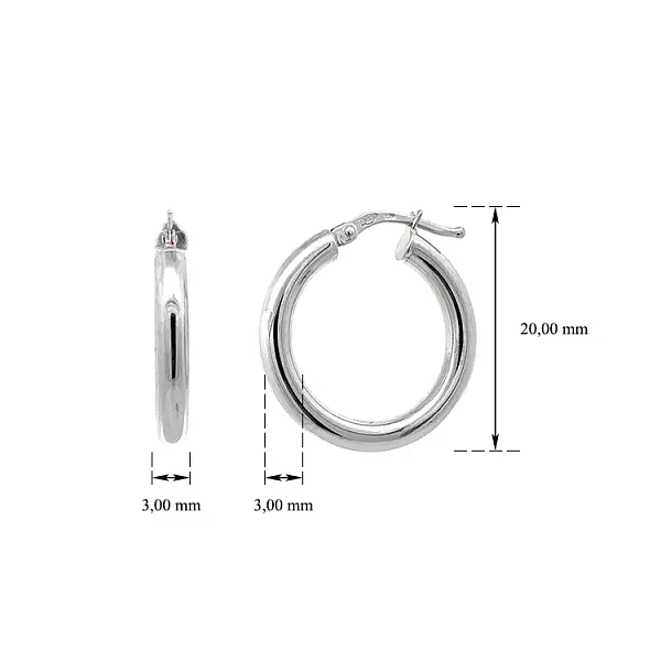 Runde Weißgold-Ohrringe
