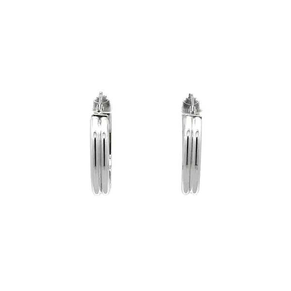 Runde Weißgold-Ohrringe