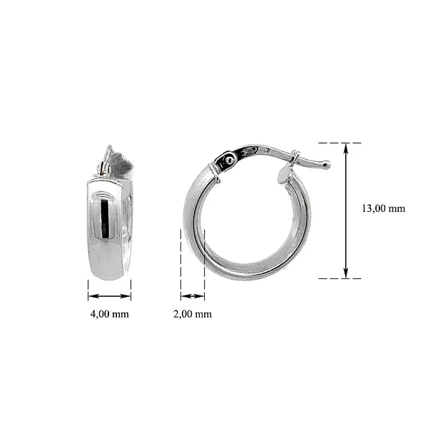 Runde Weißgold-Ohrringe