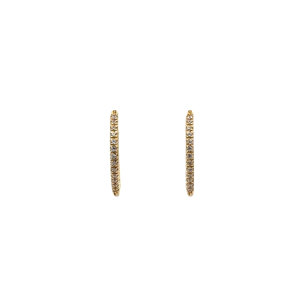 Gold-Ohrringe mit Zirkonen Halbkreisen