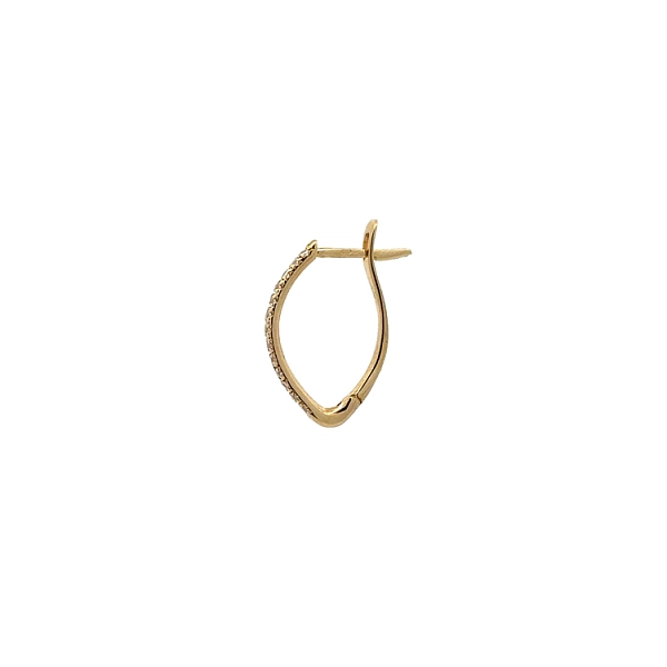 Gold-Ohrringe mit Zirkonen Halbkreisen