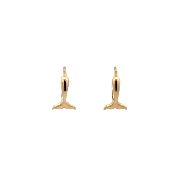 Gold Runde Delphin-Ohrringe