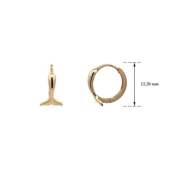 Gold Runde Delphin-Ohrringe