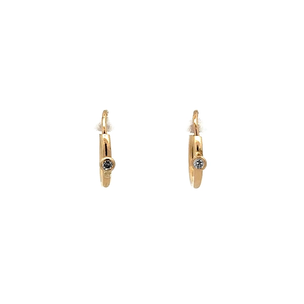 Goldene runde Ohrringe mit Zirkonen