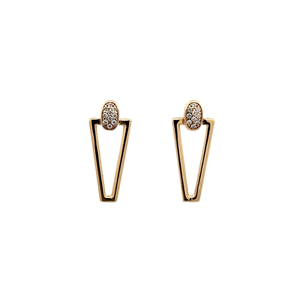 Gold-Ohrringe mit Zirkonen