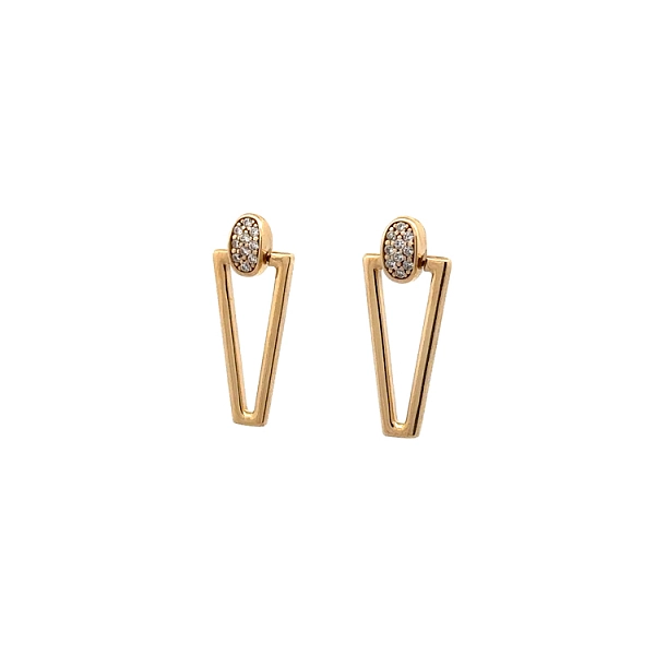 Gold-Ohrringe mit Zirkonen
